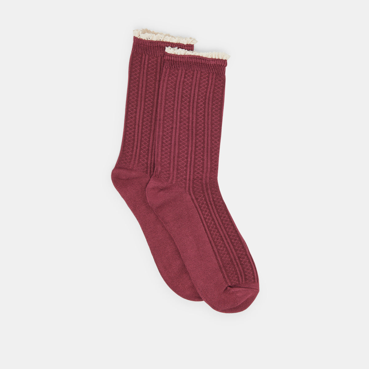 PRAIRIE SOCKS 2 PACK BLACK BURGUNDY