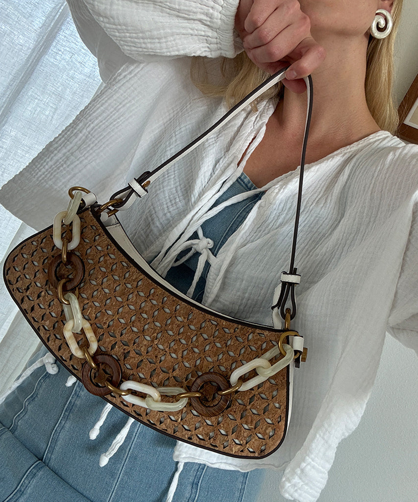 MIRANDA SHOULDER BAG NATURAL CORK
